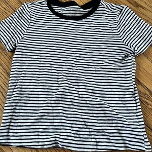 Essentials Black and White Striped Tee